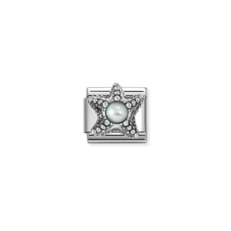 Composable Classic White Pearl Starfish Link - Silver - 330511/09