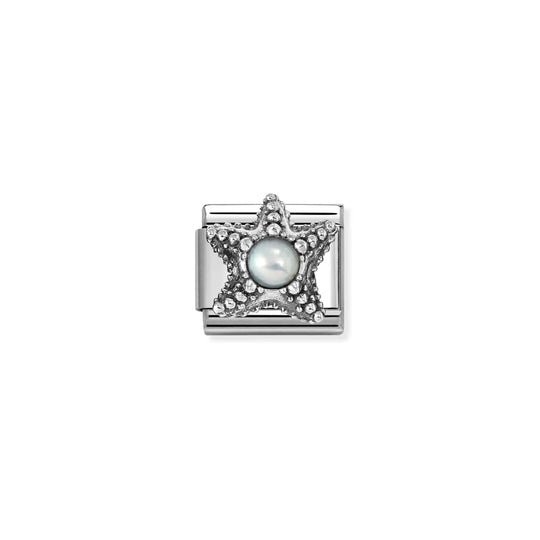 Composable Classic White Pearl Starfish Link - Silver - 330511/09