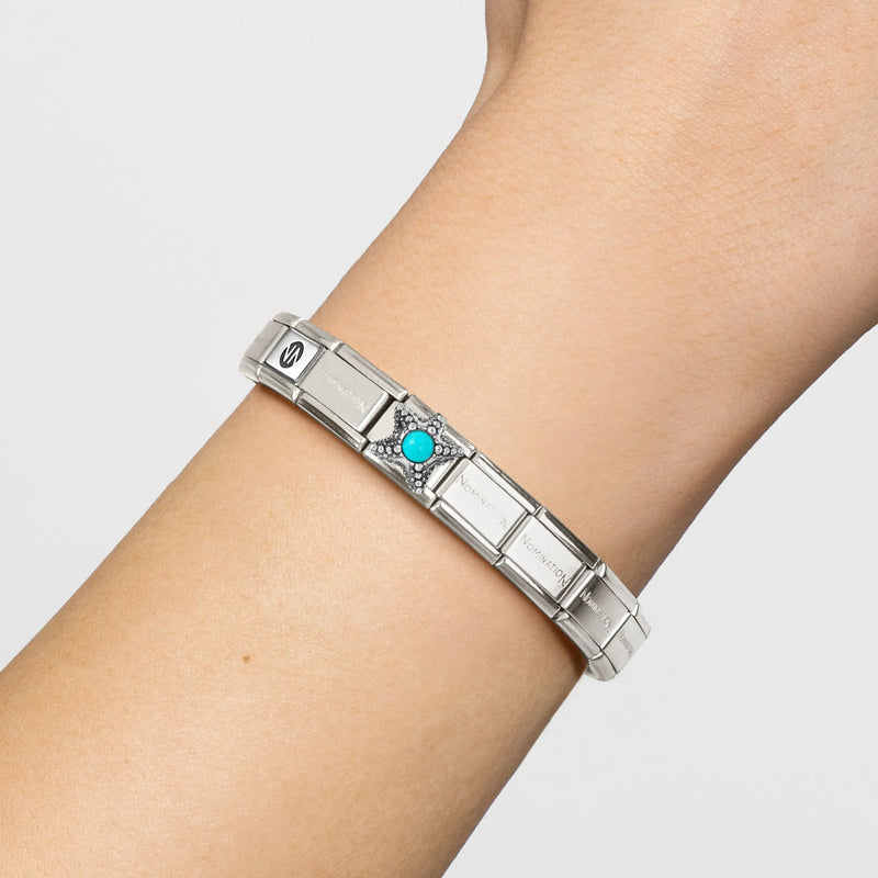 Composable Classic Turquoise Starfish Link - Silver - 330511/06