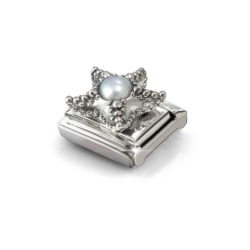 Composable Classic White Pearl Starfish Link - Silver - 330511/09