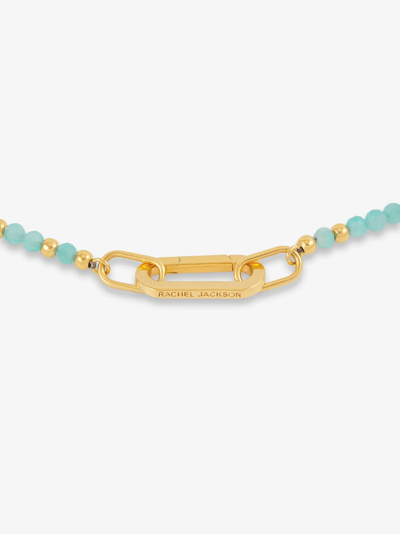 Tranquility Amazonite Beaded Bracelet - Gold - RSB08GP