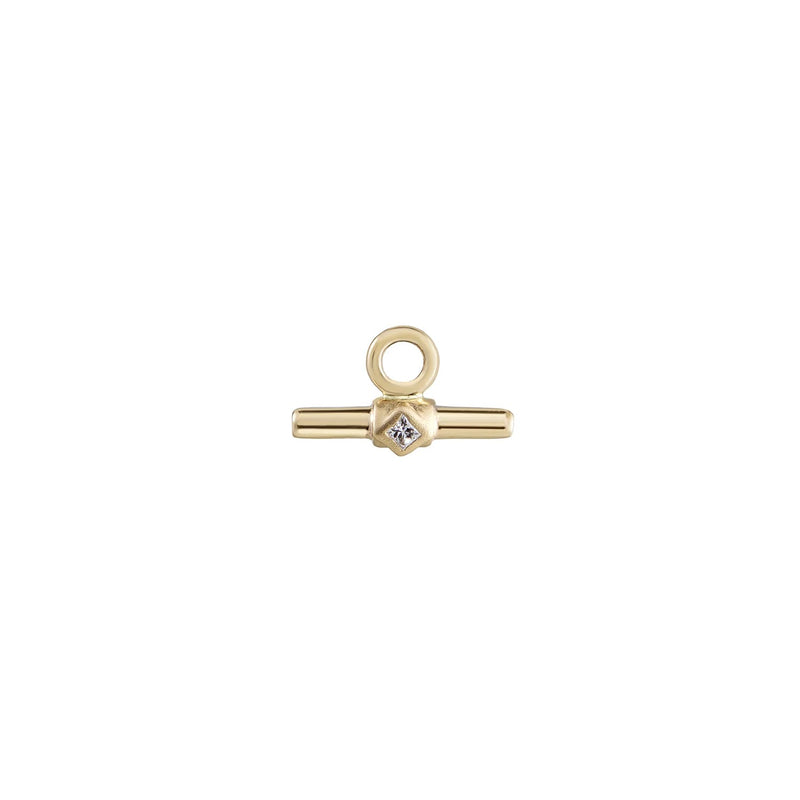 Diamond T-Bar Plaque - 9ct Yellow Gold - TBAR-WDIA-ST