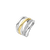Zirconia Structure Ring (L Model) - Silver/Gold - 12421ZY