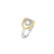 Organic Zirconia Ring - Gold/Silver - 12408ZY