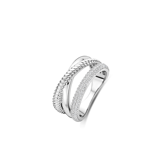 Zirconia Structure Ring (M Model) - Silver - 12422ZI