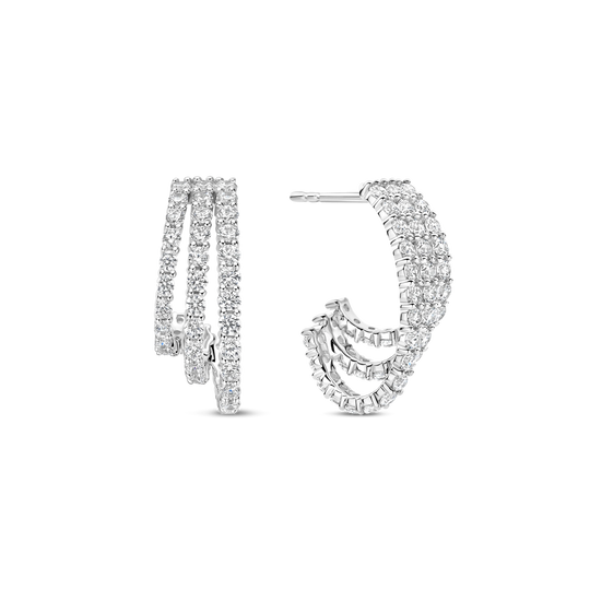 Stardust Zirconia Earrings - Silver - 78069ZI