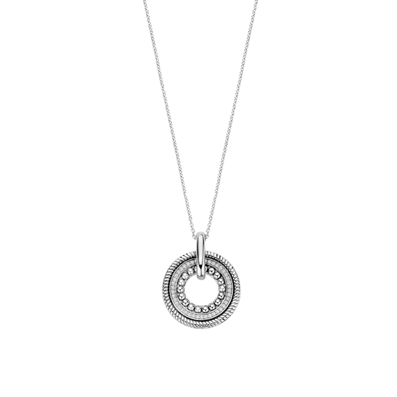 Structure Circle Necklace, M model - Silver - 6860ZI
