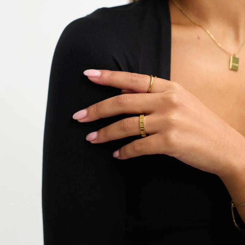 Mini Pleat Ring - Gold - SKR-014