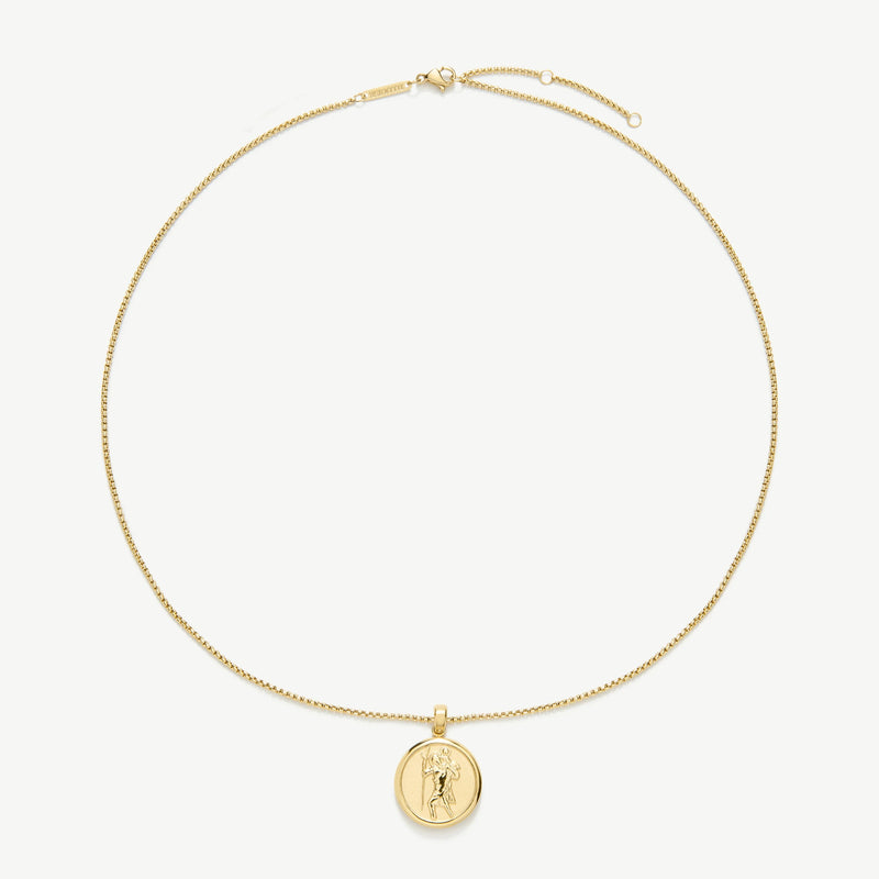 St. Christopher Necklace - Gold - SKN-21