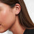 Mini Pleat Huggie Hoop Earrings - Gold - SKE-033