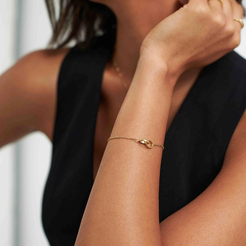 Eternity Linked Bracelet - Gold - YBB-04