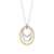 Layered Structure Necklace - Gold/Silver - 34127ZY/40