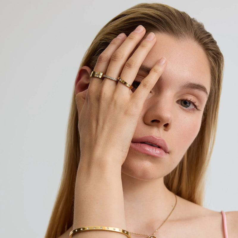 Eternity Stacking Ring - Gold - YBR-007