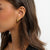 Curved Mini Hoop Earrings - Gold - GE-109