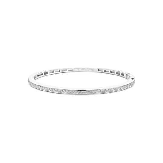 Classic Zirconia Bangle - Silver - 2889ZI