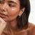 Oval Hoop Earrings - Gold - GE-015