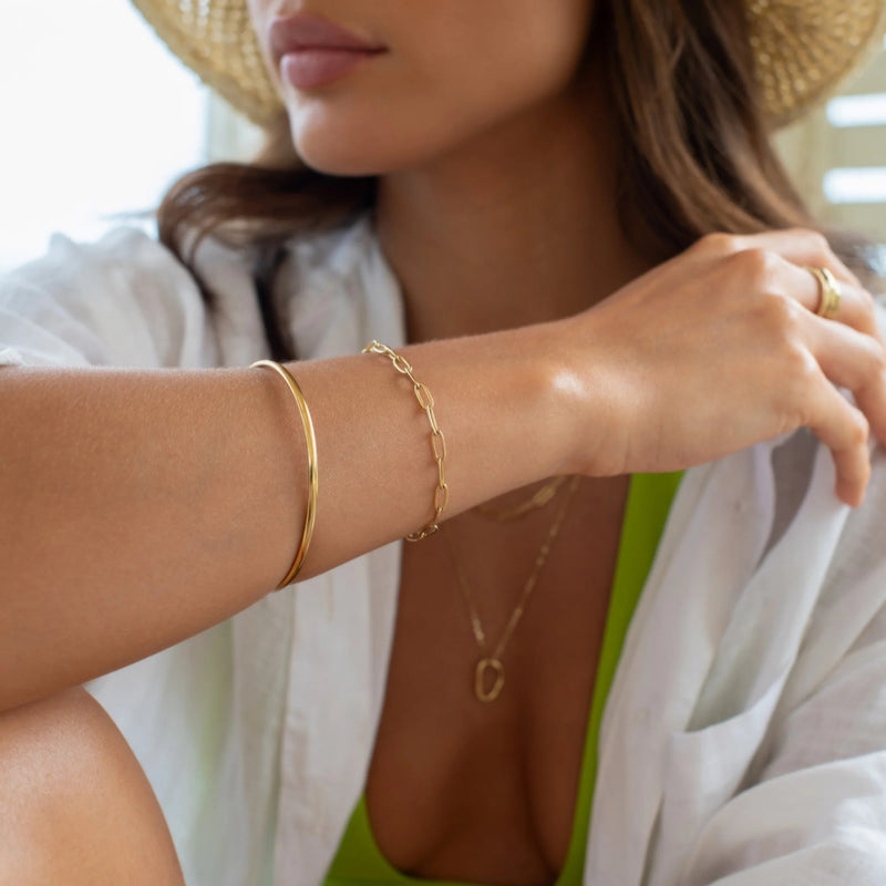 Paperclip Bracelet - Gold - GB-009