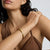 Classic Wave Bangle - Gold - SKB-039