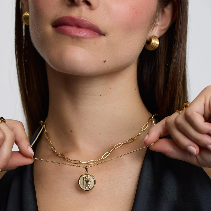 St. Christopher Necklace - Gold - SKN-21