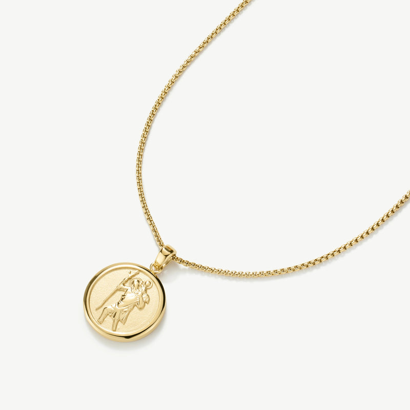 St. Christopher Necklace - Gold - SKN-21