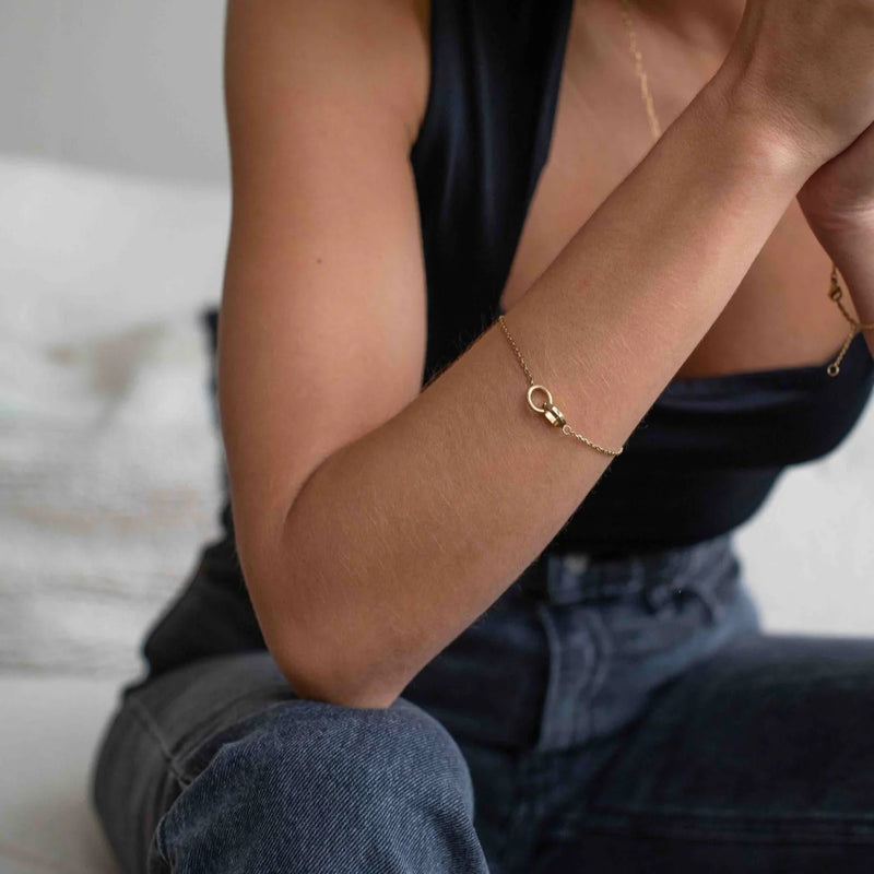 Eternity Linked Bracelet - Gold - YBB-04