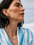 Tranquility Amazonite T-Bar Huggie Hoop Earrings - Gold - RSE06GP