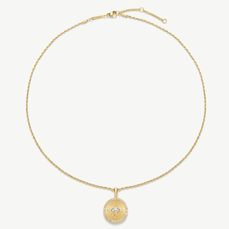 Evil Eye Talisman Necklace - Gold - SKN-71