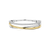 Zirconia Structure Bangle - Silver/Gold - 23094ZY