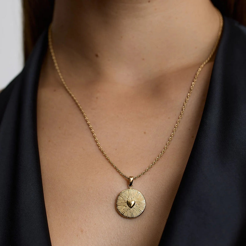 Talisman Heart Necklace - Gold - SKN-66
