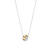 Bold Zirconia Crossover Necklace - Silver/Gold - 34118ZY/42