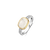 Zirconia Mother Of Pearl Cushion Ring - Gold/Silver - 12398MW