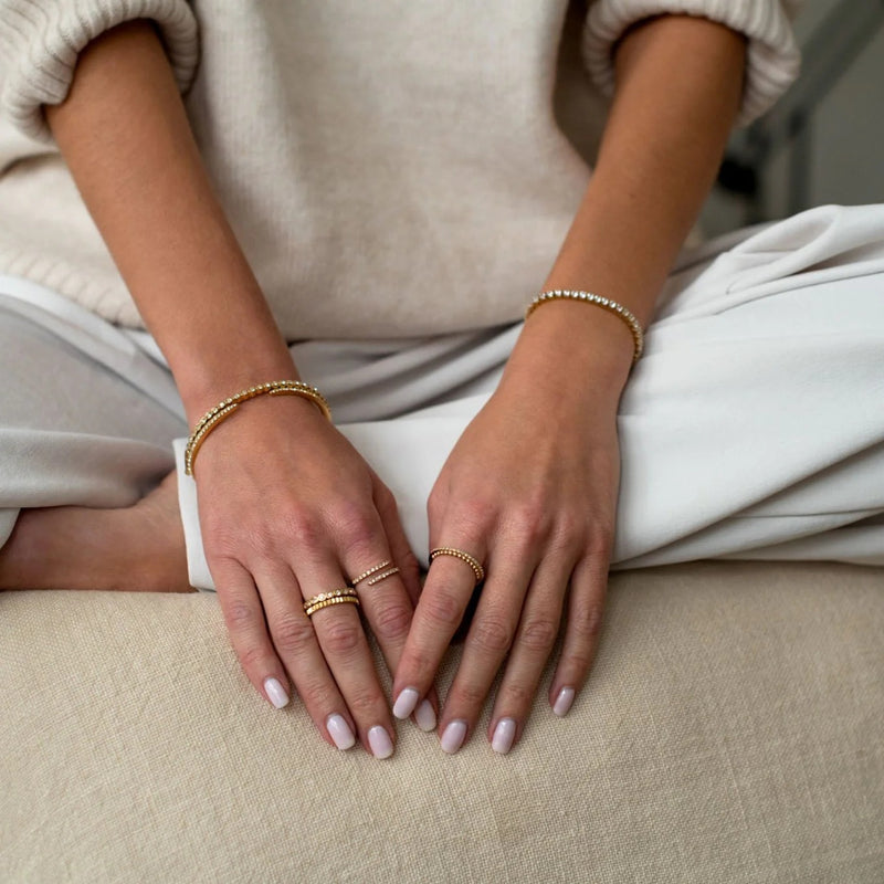CZ Wrap Ring - Gold - SKR-016