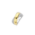 Bold Zirconia Crossover Ring - Gold/Silver - 12404ZY