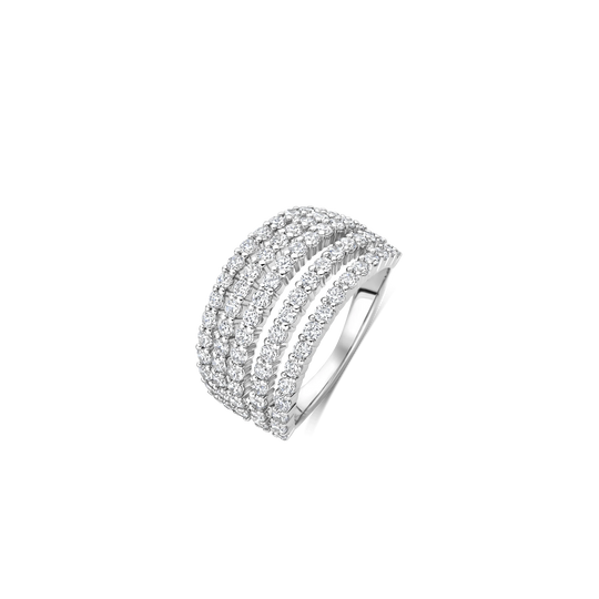 Stardust Zirconia Ring, L Model - Silver - 12425ZI