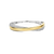 Bold Zirconia Crossover Bangle - Silver/Gold - 23090ZY