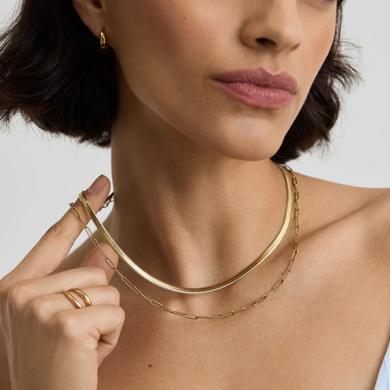 Essentials Snake Chain Necklace - Gold - GN-004
