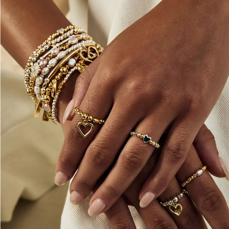 Mini Sparkle Pink Pearl Ring - Silver - SR2SPP