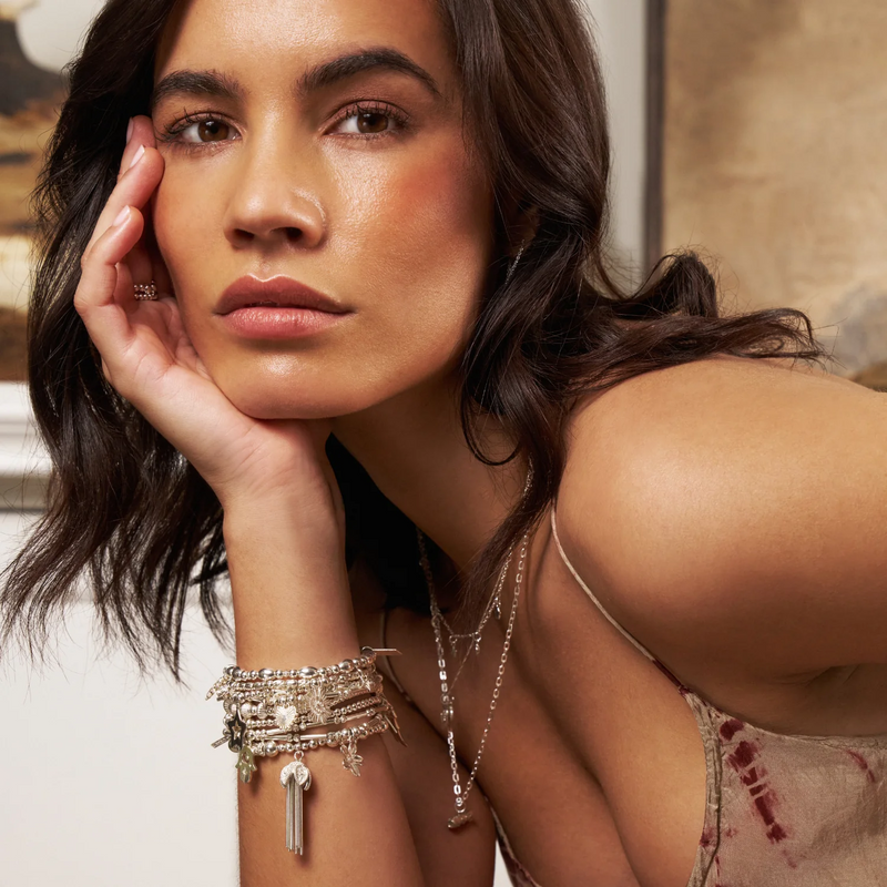 Cute Charm Chunky Twist Arrow Bracelet - Silver - SBCCCT3476