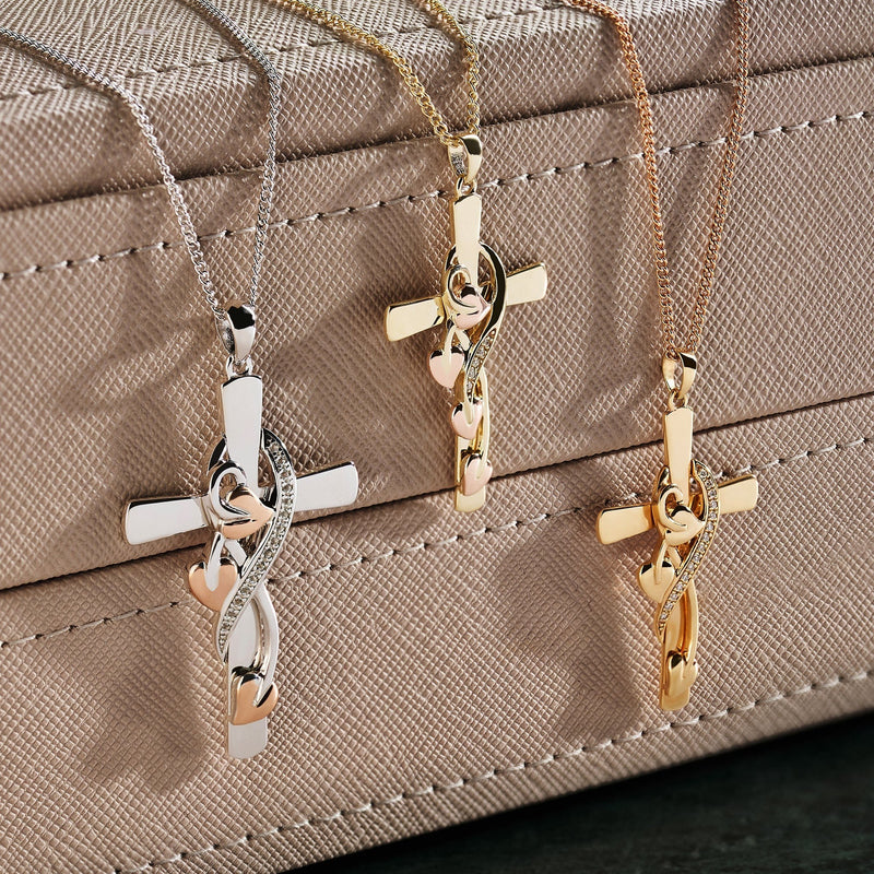 Tree of Life Vine Cross Pendant - Silver - 3STOLCDCP