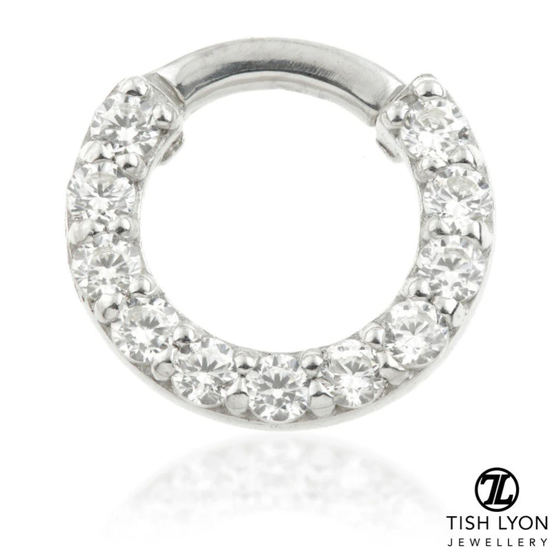 Pavé Gems Daith Ring - Gold -TLSEP3-14K-W-1.2-8