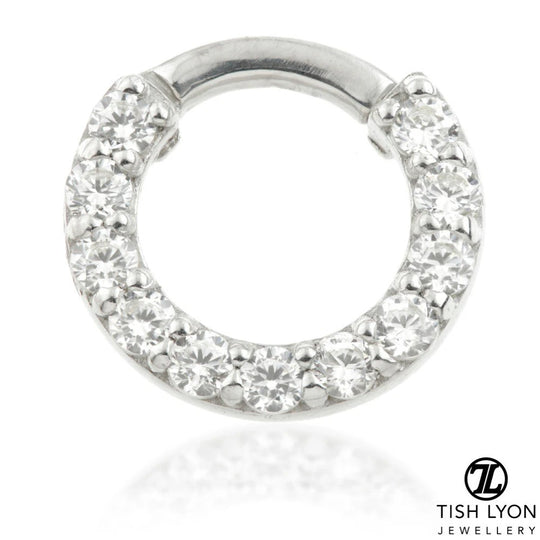 Pavé Gems Daith Ring - Gold -TLSEP3-14K-W-1.2-8