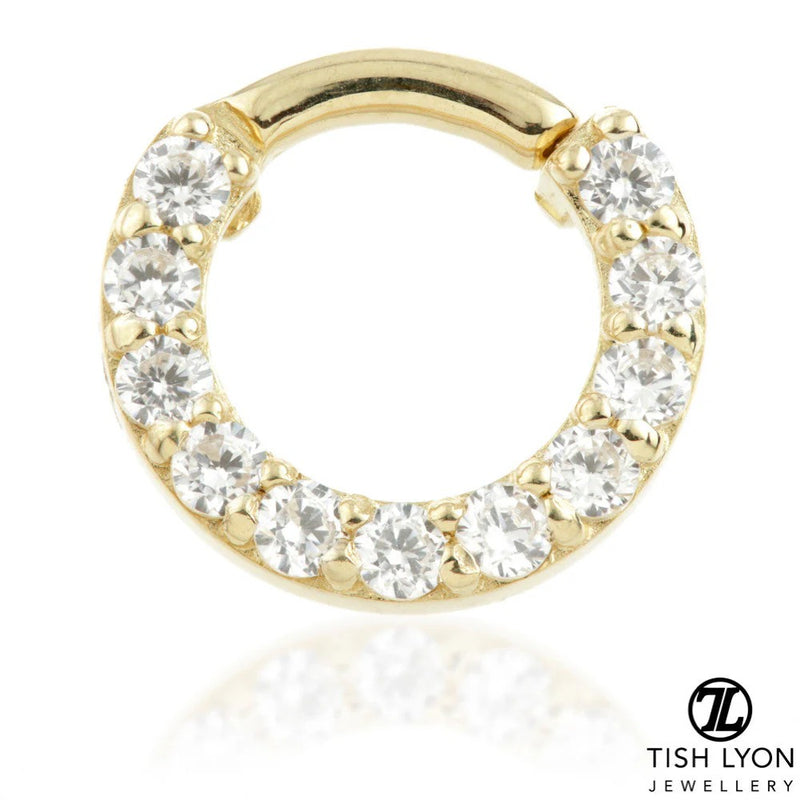 Pavé Gems Daith Ring - Gold -TLSEP3-14K-Y-1.2-8