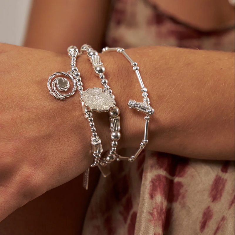 Cute Charm Chunky Twist Spiral Of Love Bracelet - Silver - SBCCCT3284