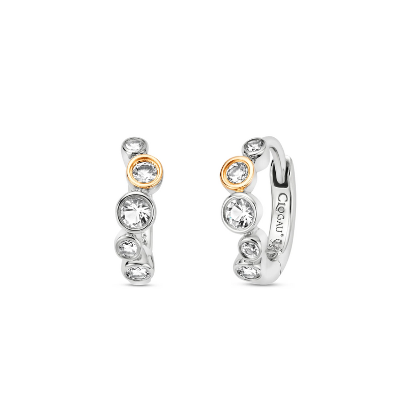 Celebration Huggie Hoop Earrings - Silver - 3SCEL932