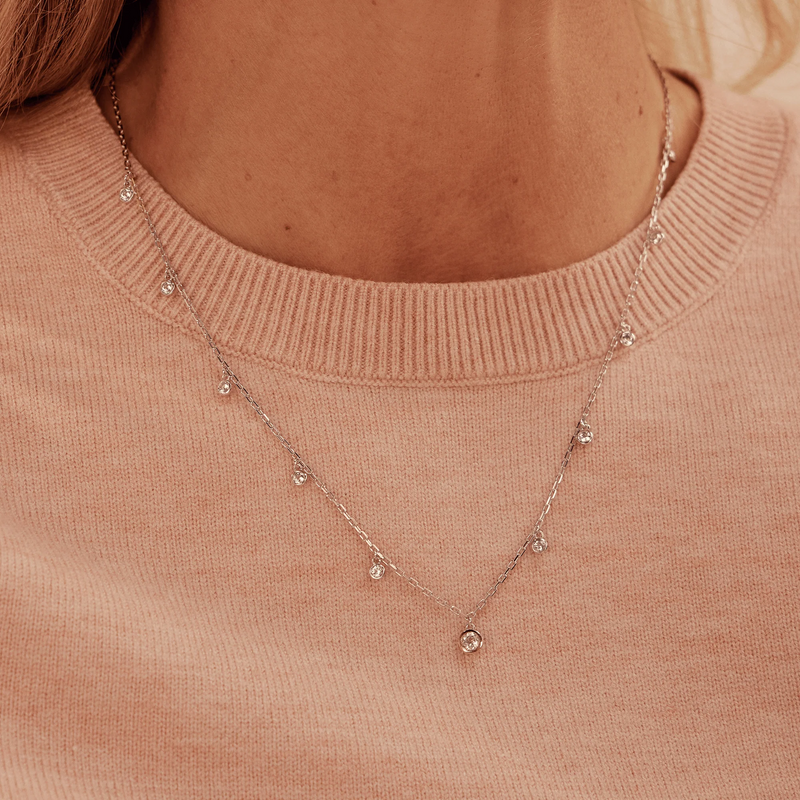 Celebration Necklace with Topaz - Sterling Silver - 3SCEL935