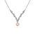 Celebration Drop Topaz Necklace - Silver/Rose - 3SCEL970