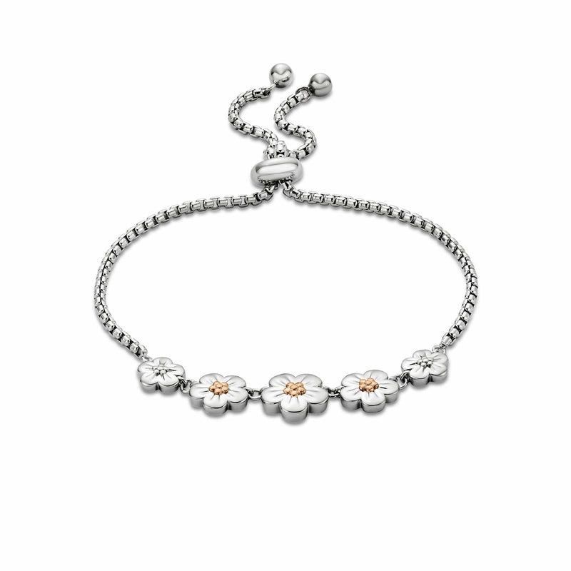Nature's Wonder Forget-Me-Not Adjustable Bracelet - Silver - 3SFMN904