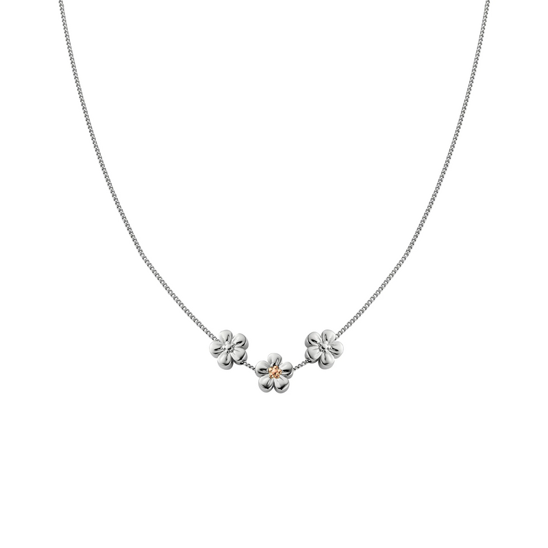 Nature's Wonder Forget-Me-Not Adjustable Necklace - Silver - 3SNWO960