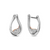 Past Present Future Twist Hoop Earrings with Topaz - Sterling Silver - 3SPPF962