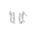 Past Present Future Curve Stud Earrings - Silver - 3SPPF964